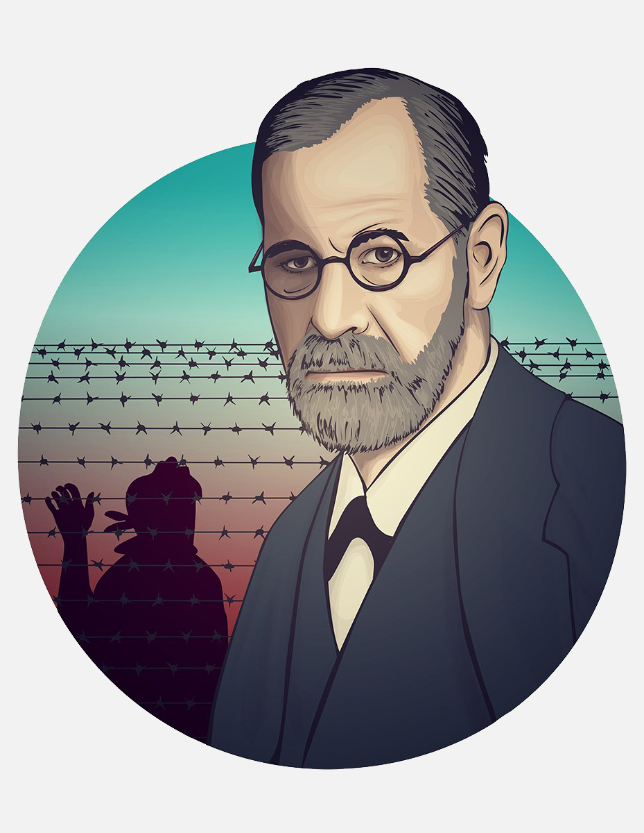 QI Magazine illustration of Freud by FalcaoLucas