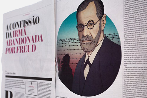 QI Magazine illustration of Freud by FalcaoLucas